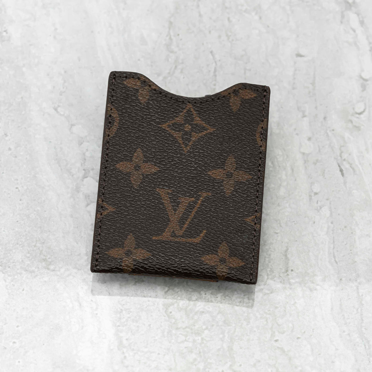 Brown Monogram LV Repurposed Money Clip