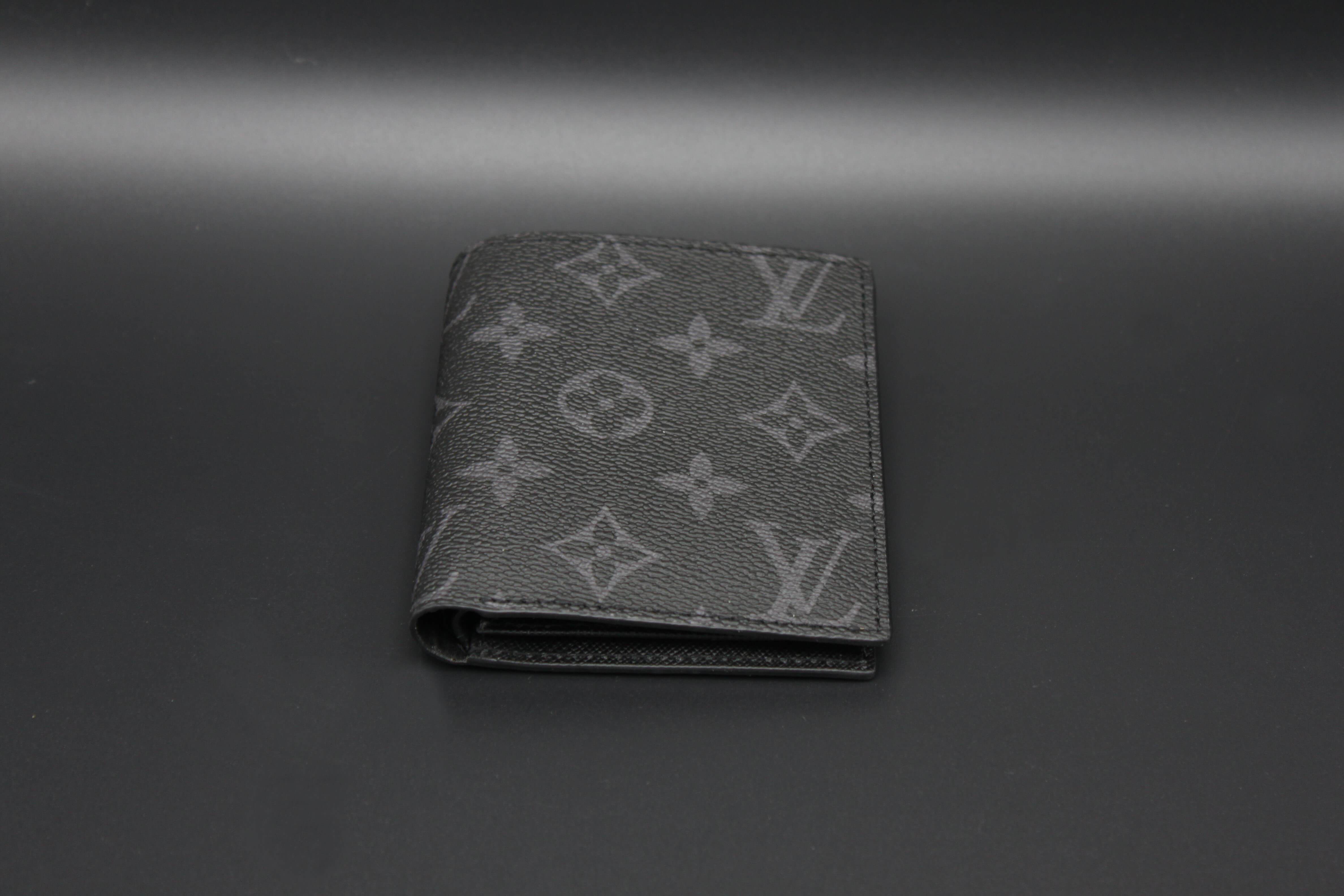 Authentic+Louis+Vuitton+Slender+Wallet+M62294+Monogram+Eclipse for sale  online