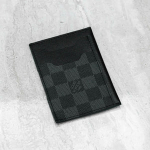LOUIS VUITTON Card Holder Wallet Damier Graphite Black With