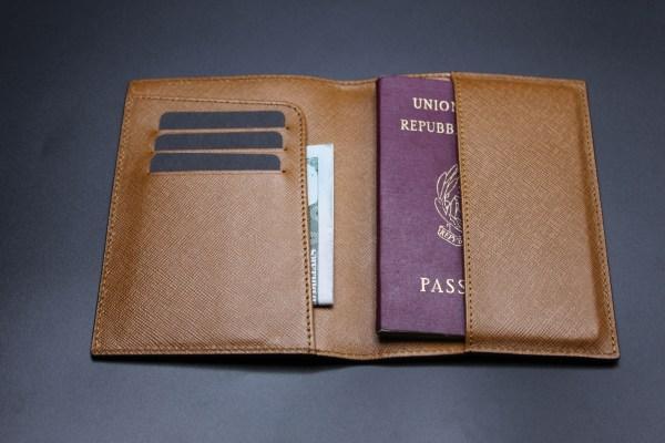 Brown Monogram Repurposed LV Passport Wallet